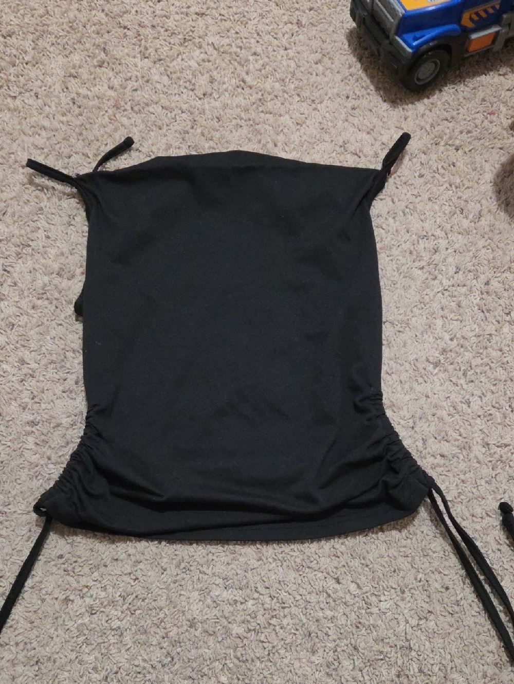 SHEIN Black Ruched Side Camisole Tank